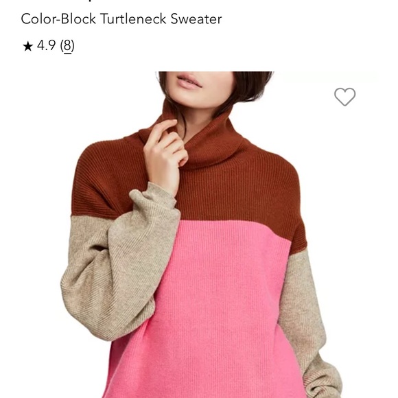 Free people block color rayon/poly/nylon sweater Small (but a generous small) - Picture 8 of 8